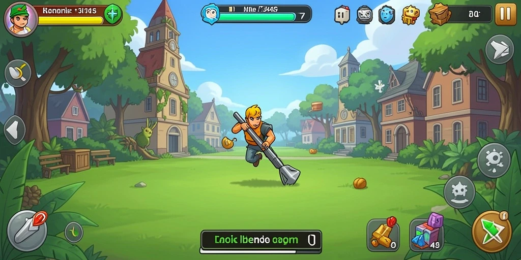 Tampilan menarik gameplay Idle dari 3446 dengan berbagai karakter.