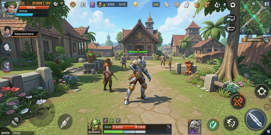 Tampilan gameplay menarik dari BIWIN, menunjukkan karakter dan lingkungan kehidupan virtual.