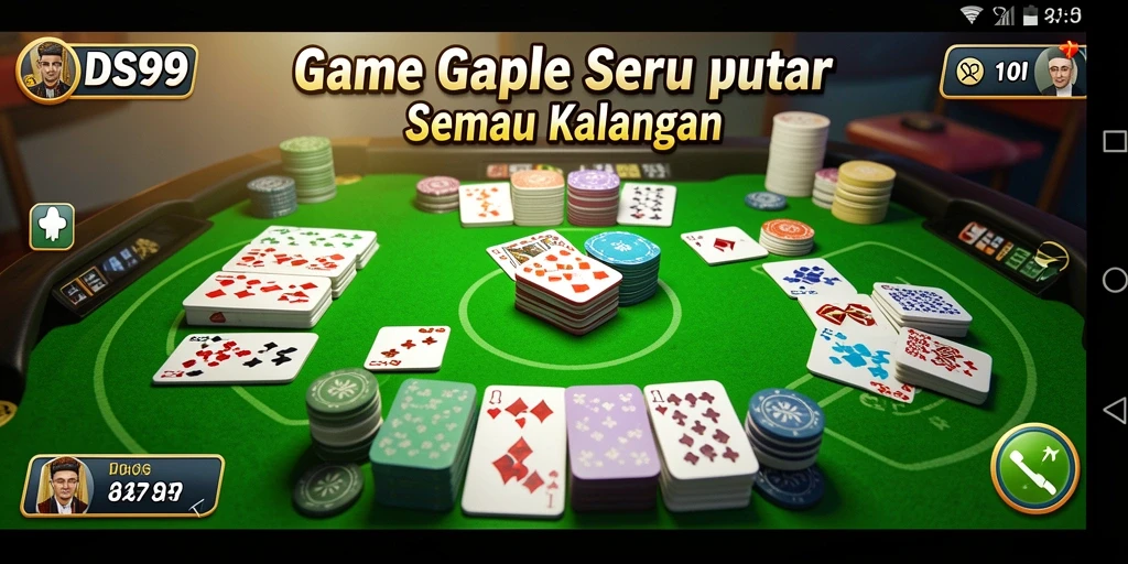 Gameplay seru DS99 dengan kartu Gaple yang menantang.