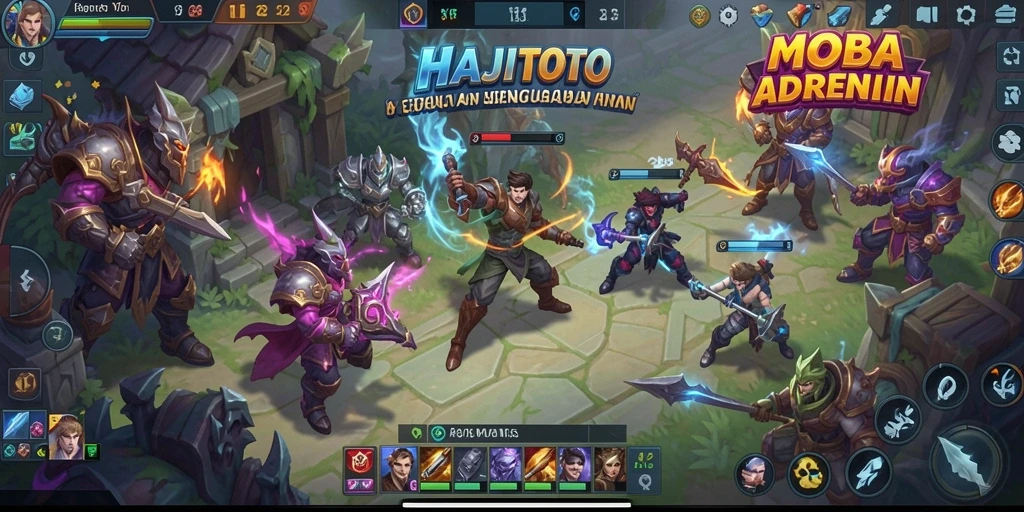 Screenshot gameplay HAJITOTO menampilkan aksi pertempuran yang seru.