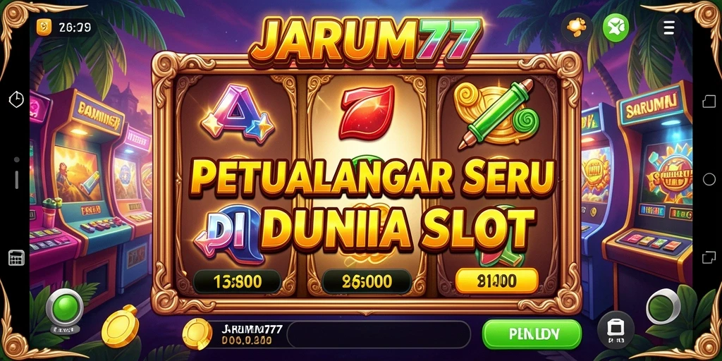 Screenshot menampilkan gameplay seru dari JARUM77 di mesin slot.
