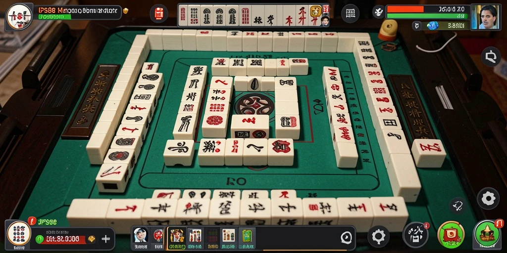 Tampilan gameplay seru dari JPS88, permainan Mahjong yang menantang.