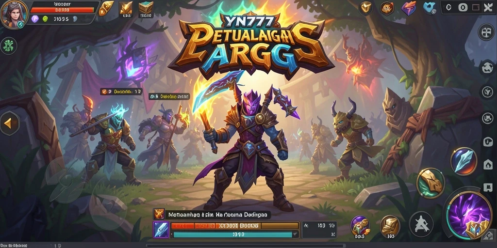 Tangkapan layar YN777 menunjukkan aksi seru dalam pertarungan ARPG yang mendebarkan.